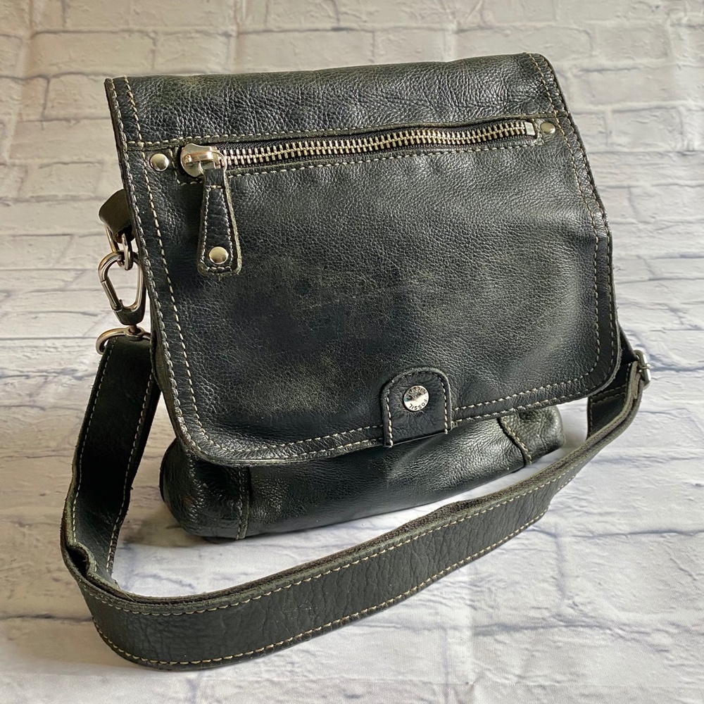 FOSSIL REAL LEATHER HANDBAG - Picture 3 of 9